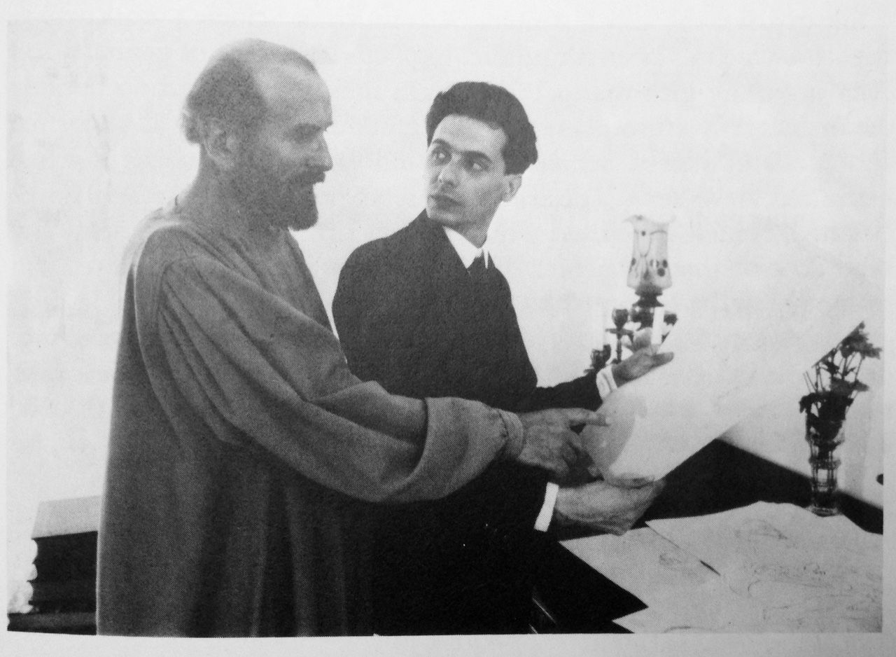 SEGUNDA FOTO. Su relación con Klimt, maestro e inspiración.