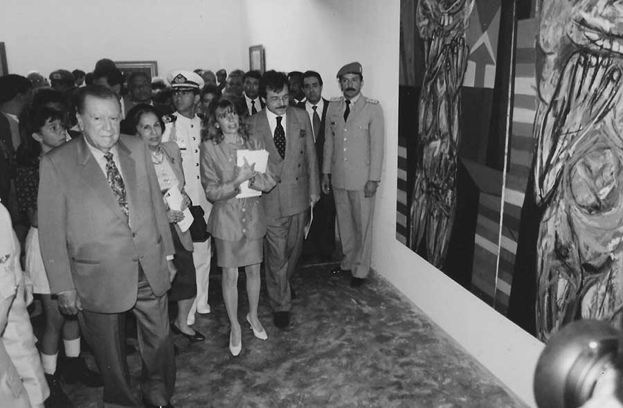 Adriana Meneses, Dr. Rafael Caldera e invitados. Museo Jacobo Borges, Caracas.