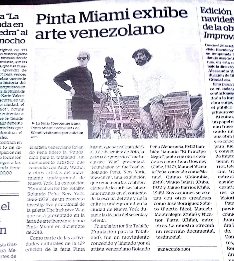 _Pinta Miami presenta a Rolando Peña