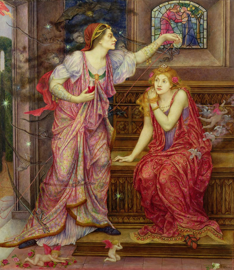Evelyn De Morgan - Queen Eleanor and Fair Rosamund - (MeisterDrucke-203408) copia